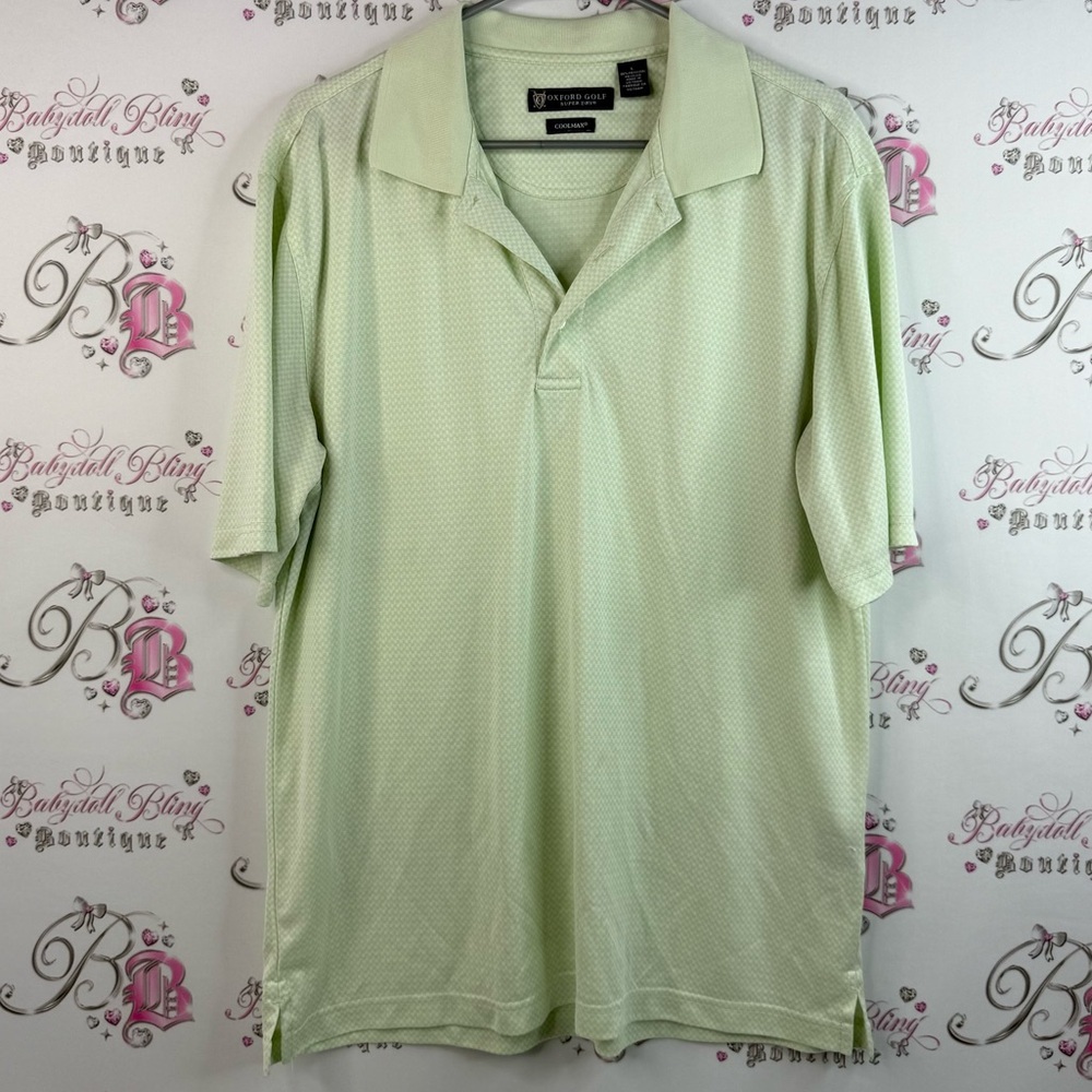 Oxford golf super dry cool Max T-shirt Pastel Green Polo Shirt gingham checker